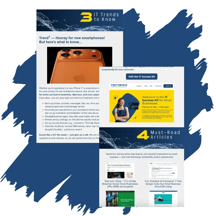 A look at the Trendz³ monthly email newsletter from TekTrendz A look at the Trendz³ monthly email newsletter from TekTrendz